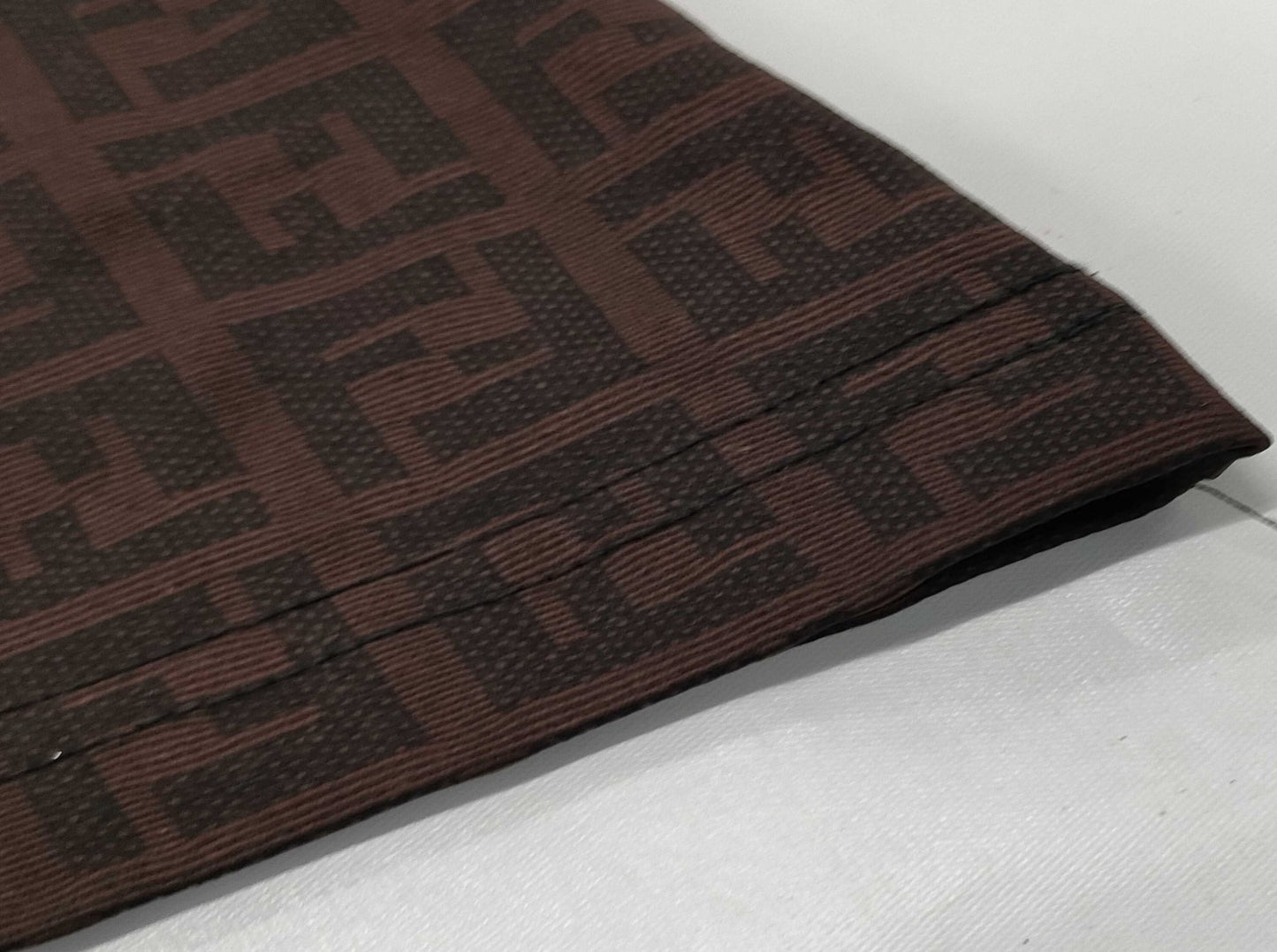 FENDI Zucca Pattern Short Sleeve T-Shirt Brown