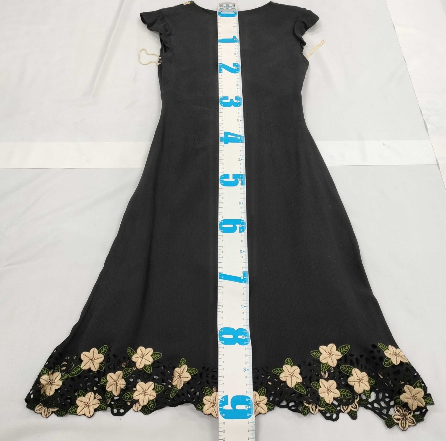 TOCCA Women’s Dress Black Embroidered Lace Side Zip Size 0