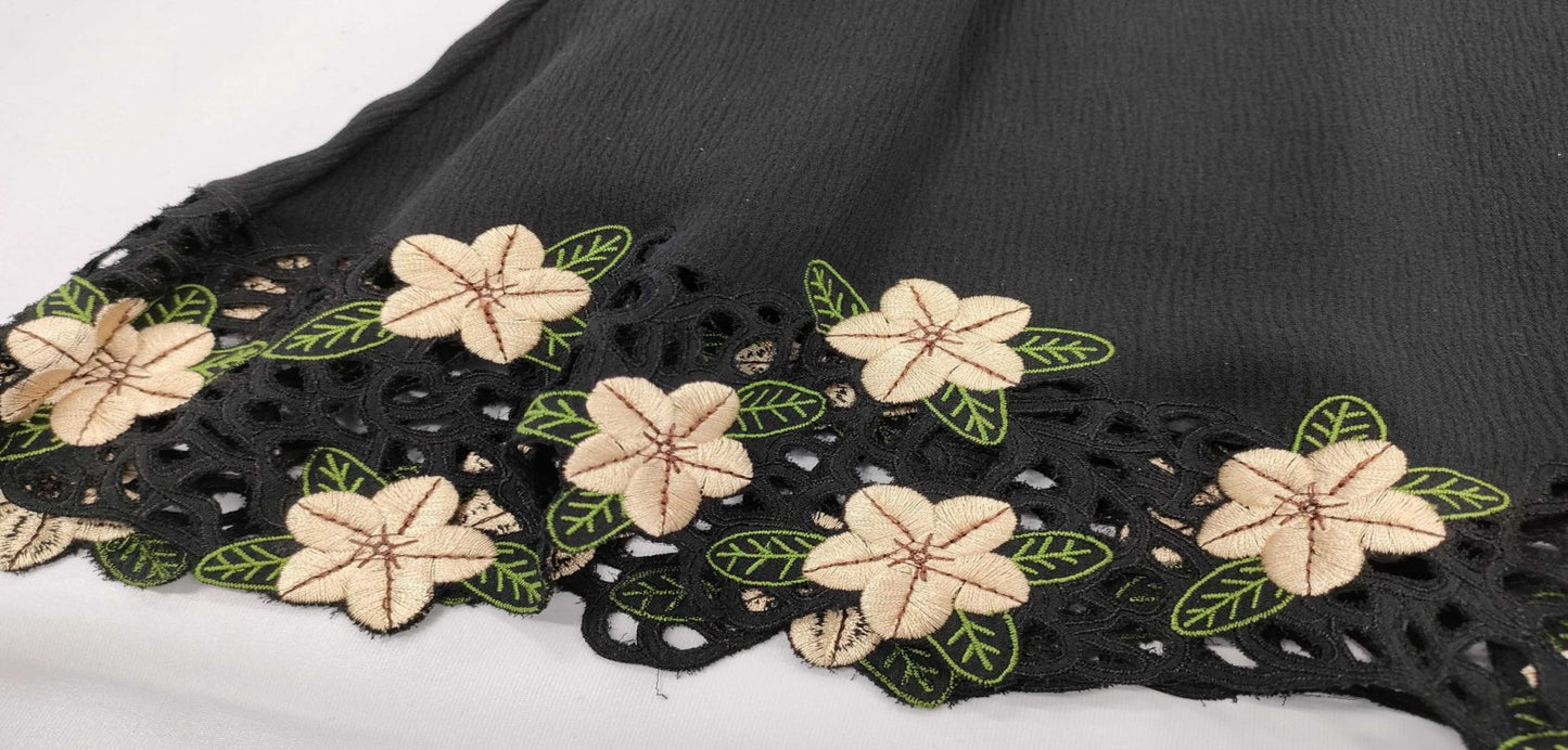 TOCCA Women’s Dress Black Embroidered Lace Side Zip Size 0