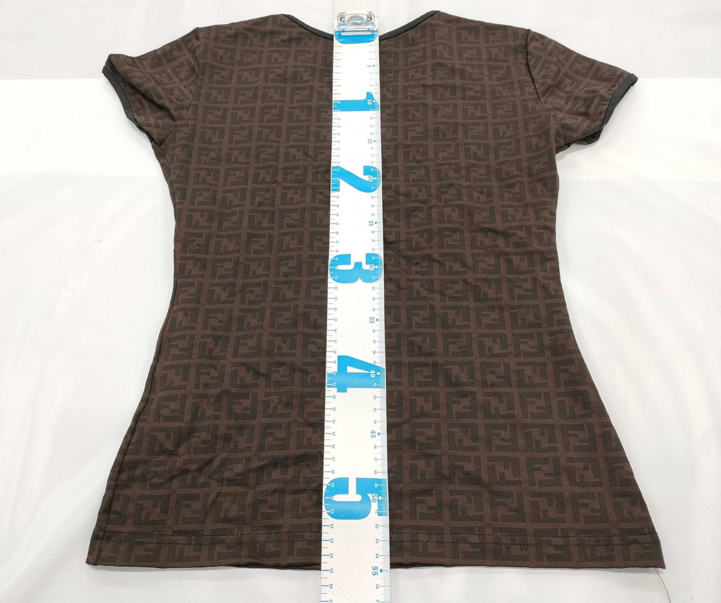 FENDI Zucca Pattern Short Sleeve T-Shirt Brown