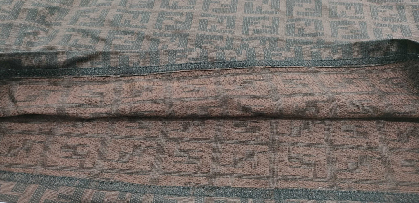 FENDI Zucca Pattern Short Sleeve T-Shirt Brown