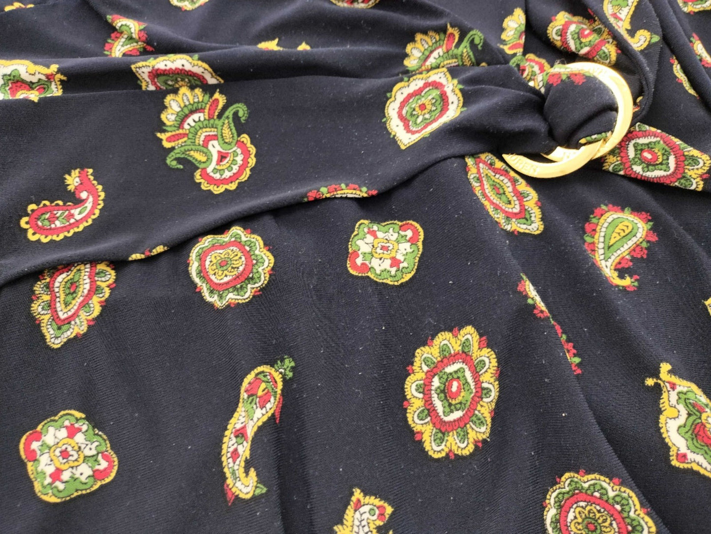 Lauren Ralph Lauren Women’s Paisley Dress Navy Long Sleeve Size 2