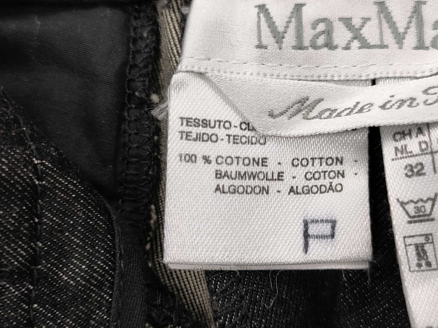 Max Mara Women's Denim Pants Dark Color Cotton 100%