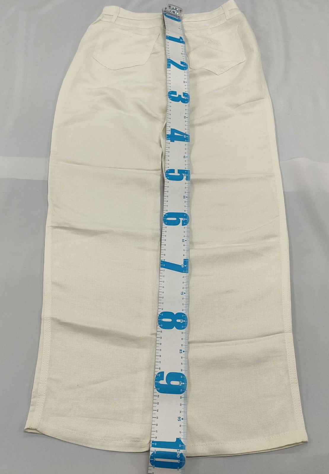 FENDI Jeans Women’s Pants White Linen Blend Made in Italy Straight Leg