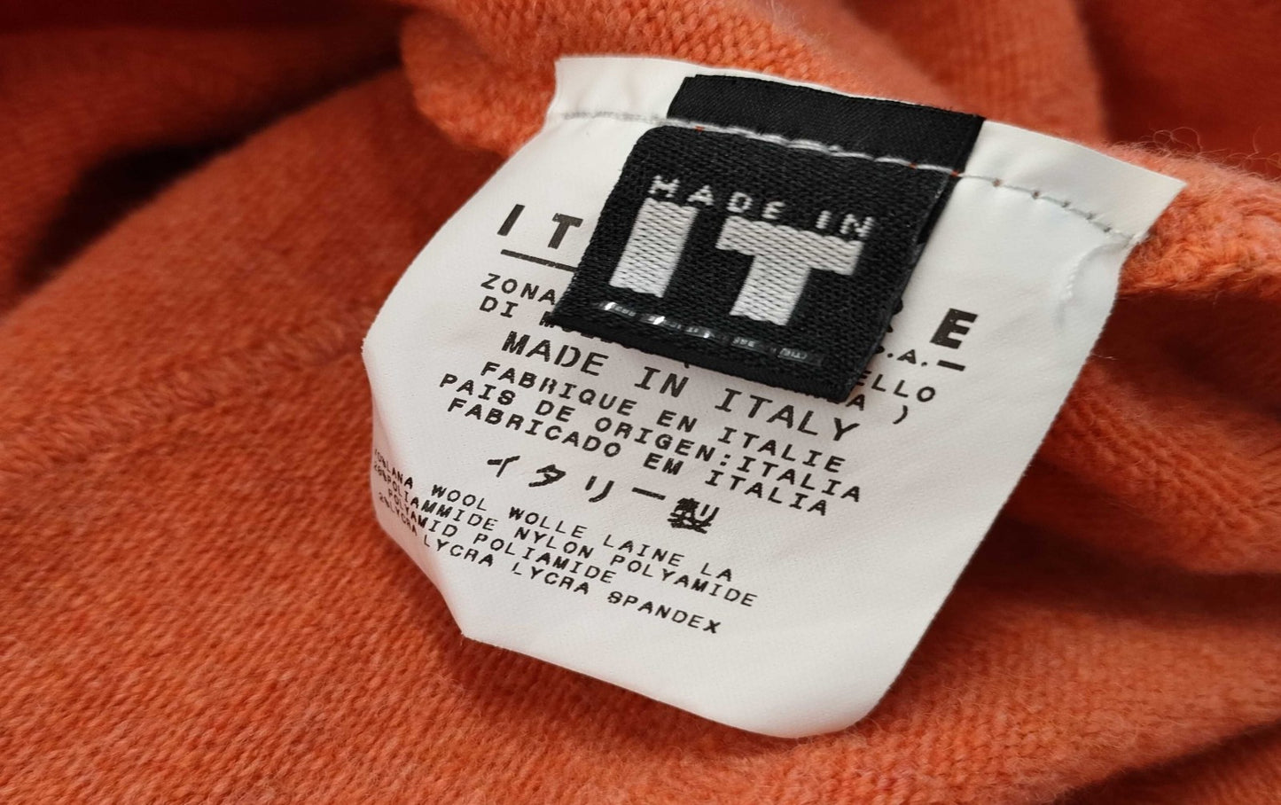 VERSACE Knit Dress Orange XS Sleeveless Made in Italy