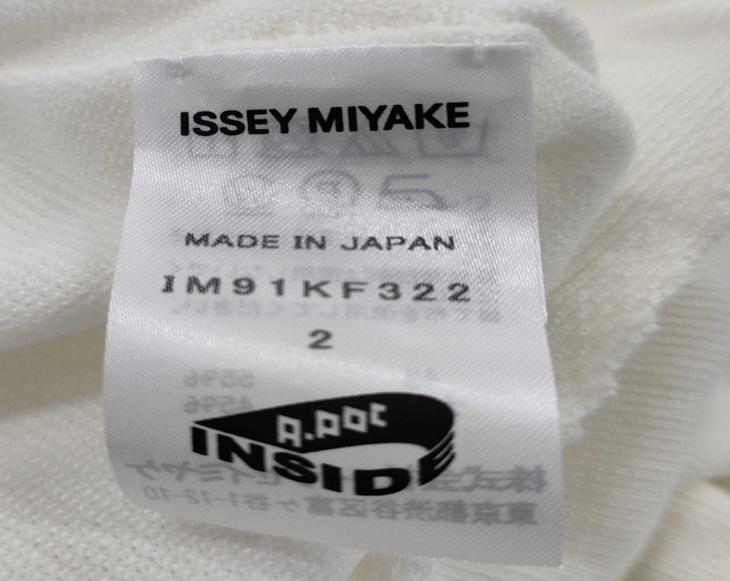 ISSEY MIYAKE Wide Pants Size 2 White Made in Japan