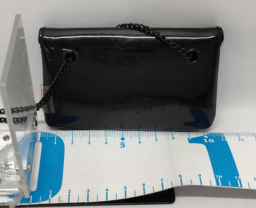 CHANEL Cosmetic Case Chain Shoulder Bag Black Novelty Not for Sale Approx 10cm　Chain length: 55 cm