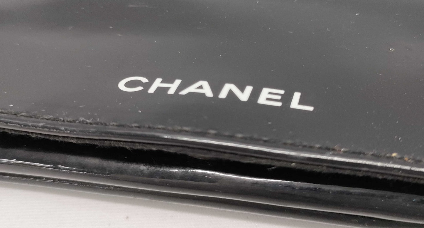 CHANEL Cosmetic Case Chain Shoulder Bag Black Novelty Not for Sale Approx 10cm　Chain length: 55 cm