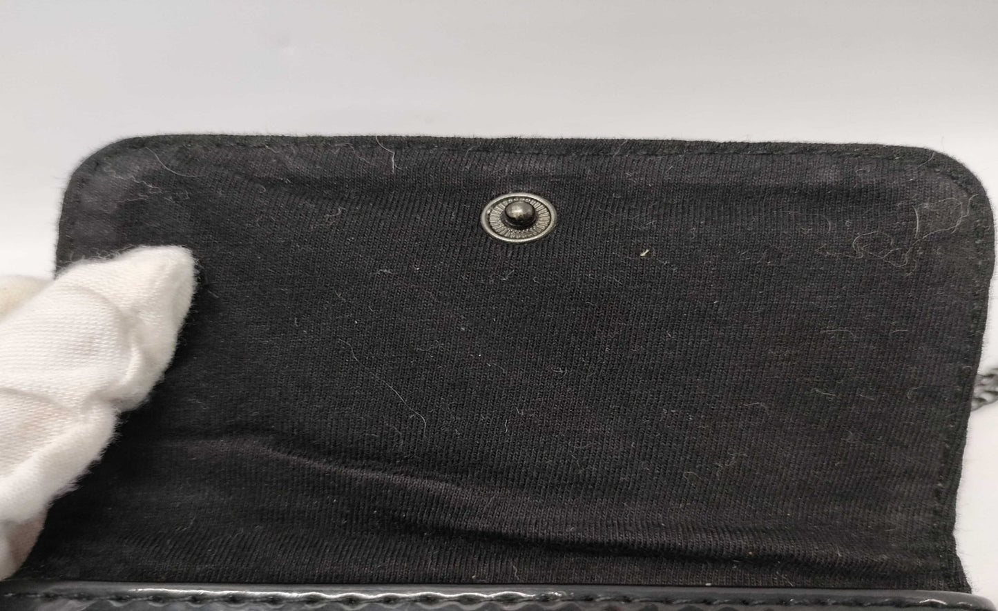 CHANEL Cosmetic Case Chain Shoulder Bag Black Novelty Not for Sale Approx 10cm　Chain length: 55 cm