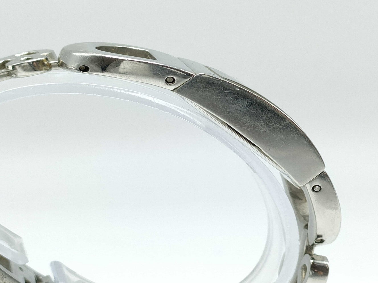 DOLCE & GABBANA Logo Quartz Watch Women Silver Stainless Steel Wrist 15cm 20mm Case