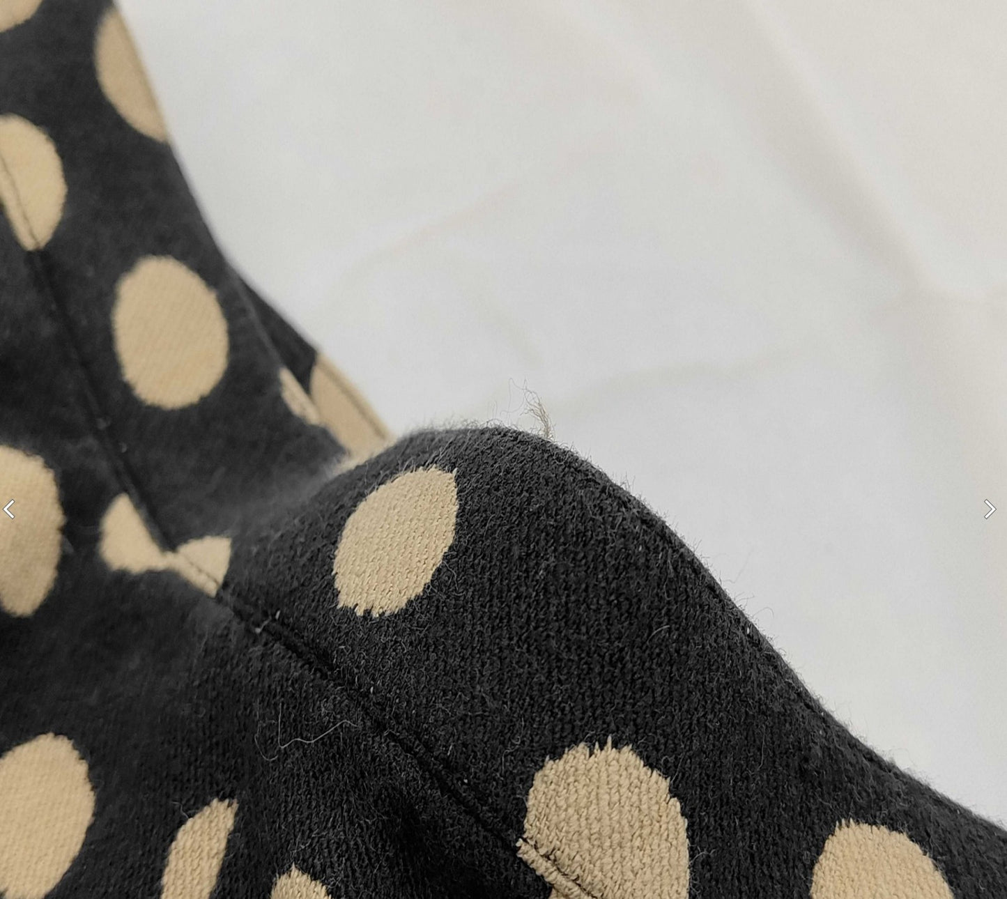ISSEY MIYAKE 1986 Polka Dot Stretch Pants Size 9 Black Beige Japan VTG