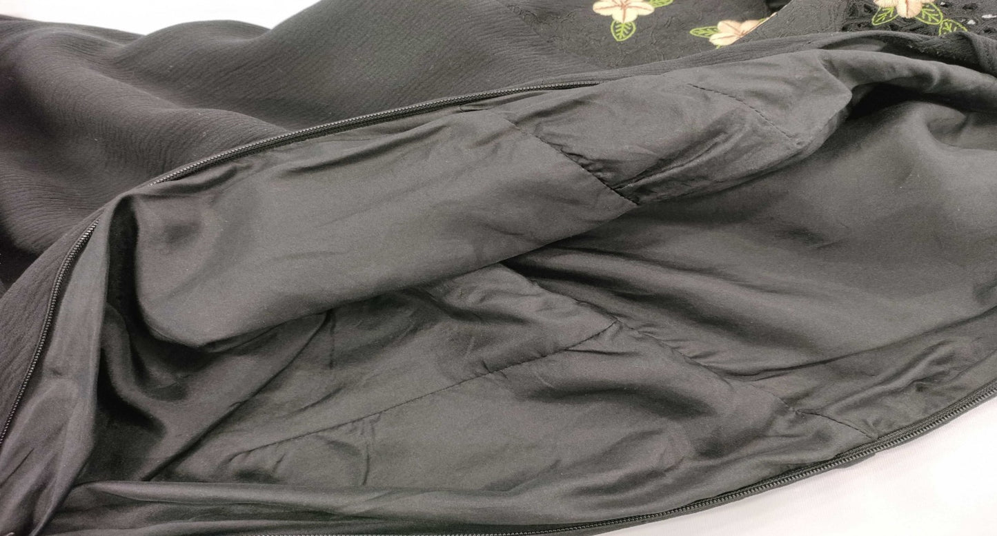 TOCCA Women’s Dress Black Embroidered Lace Side Zip Size 0