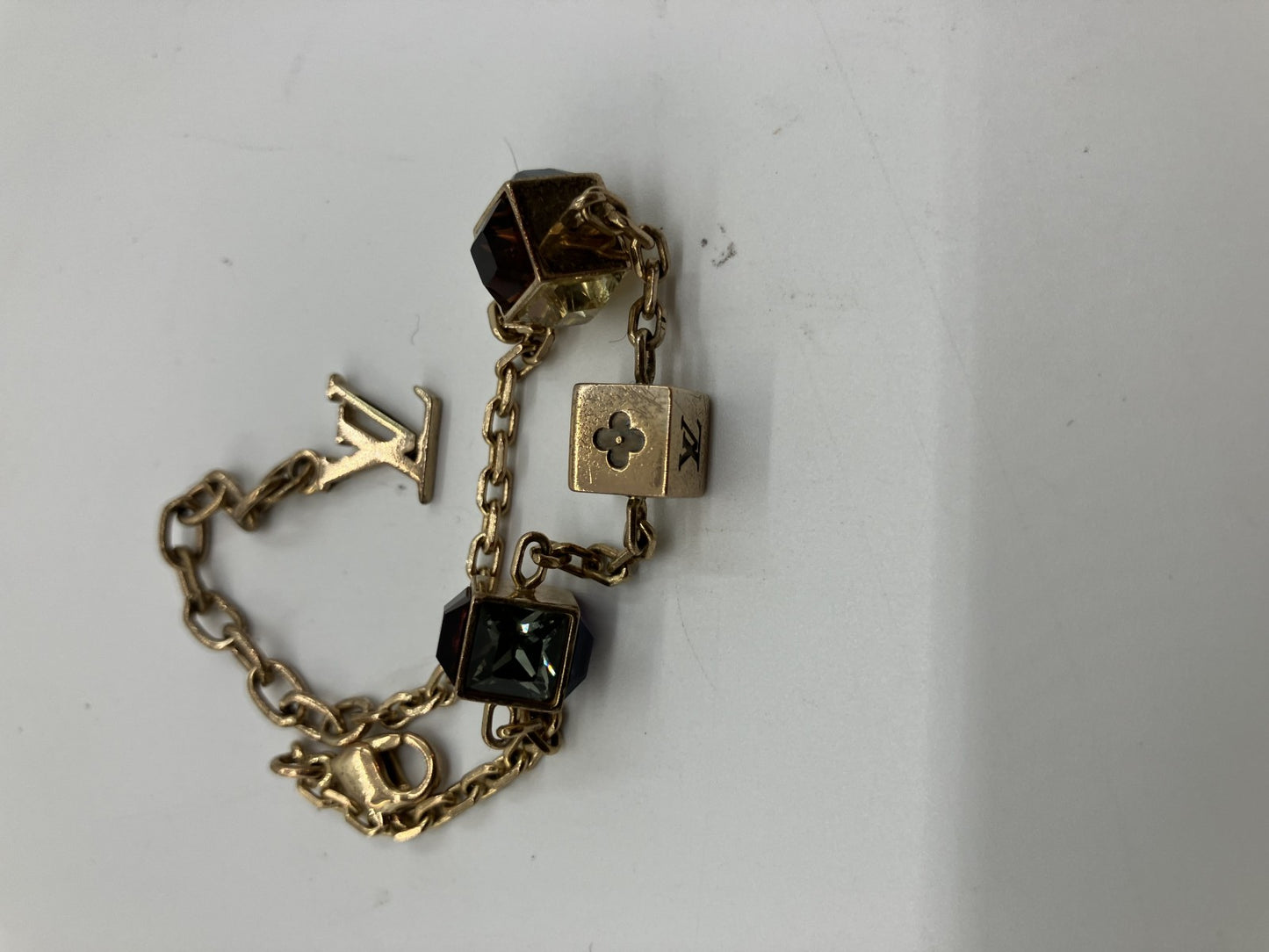 LOUIS VUITTON M65209 สร้อยข้อมือ Collier Gamble GL0152 สร้อยข้อมือ กำไลข้อมือ โซ่ 21 ซม. จัดส่งฟรี 