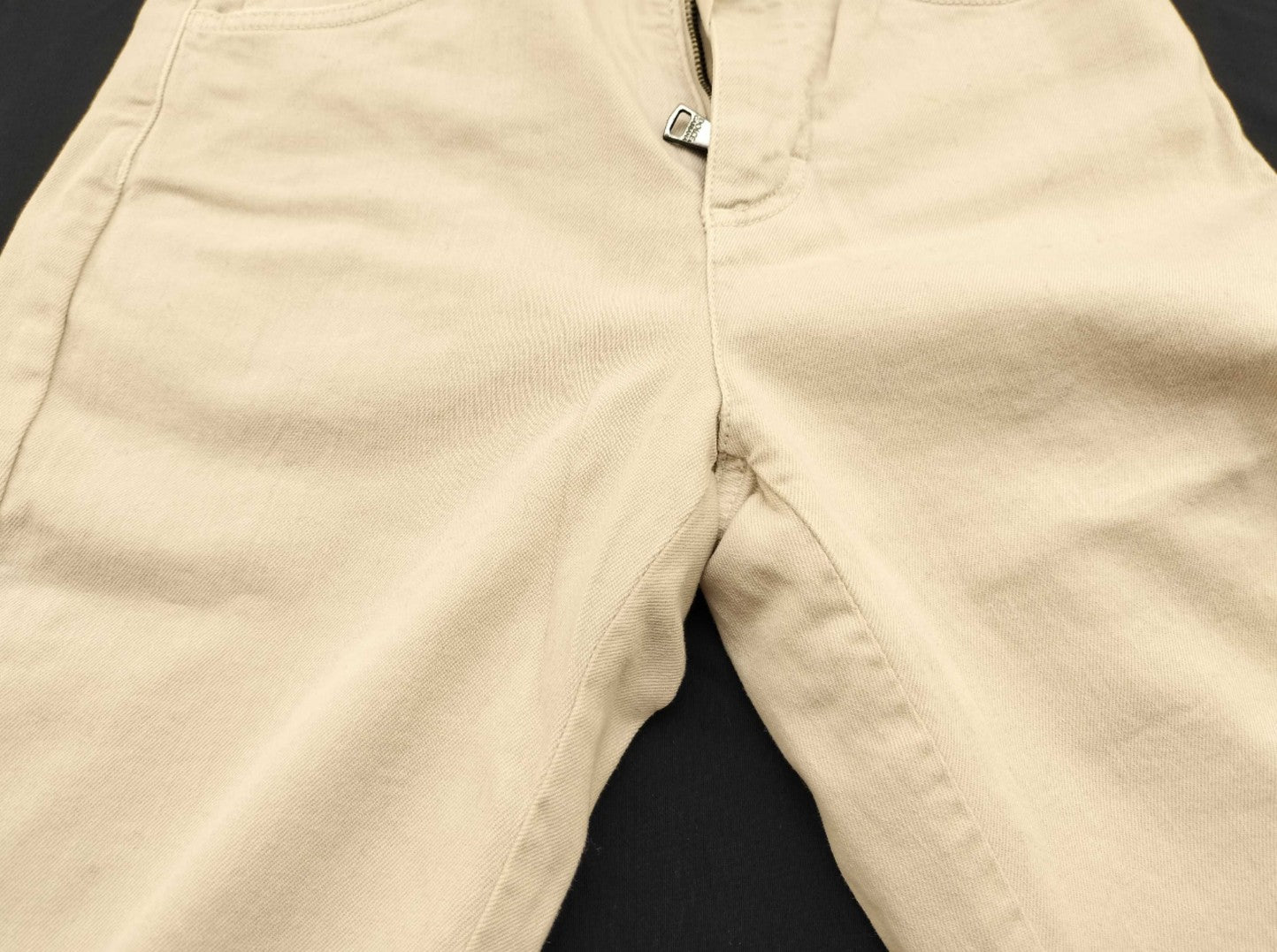 Dolce & Gabbana Beige  Denim Pants Size 36 Slim Fit Zip Hem Italy