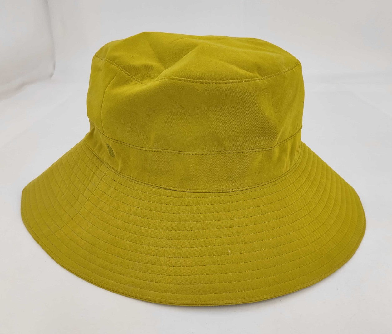 HERMES Bucket Hat Yellow Size 58 Made in France Polyester Nylon