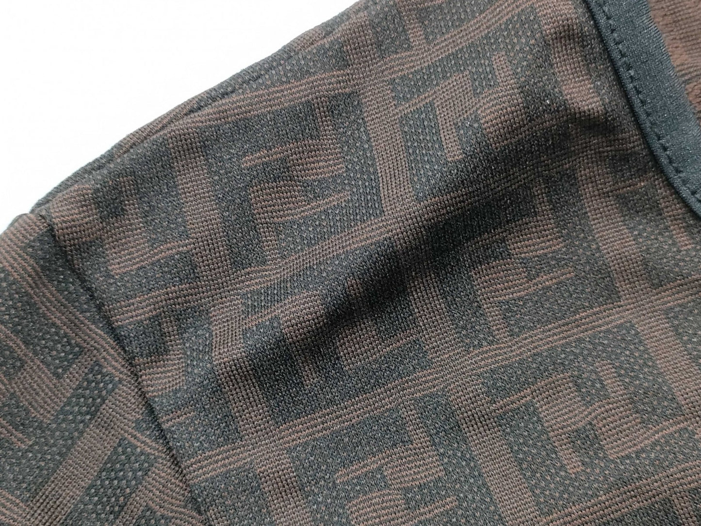 FENDI Zucca Pattern Short Sleeve T-Shirt Brown