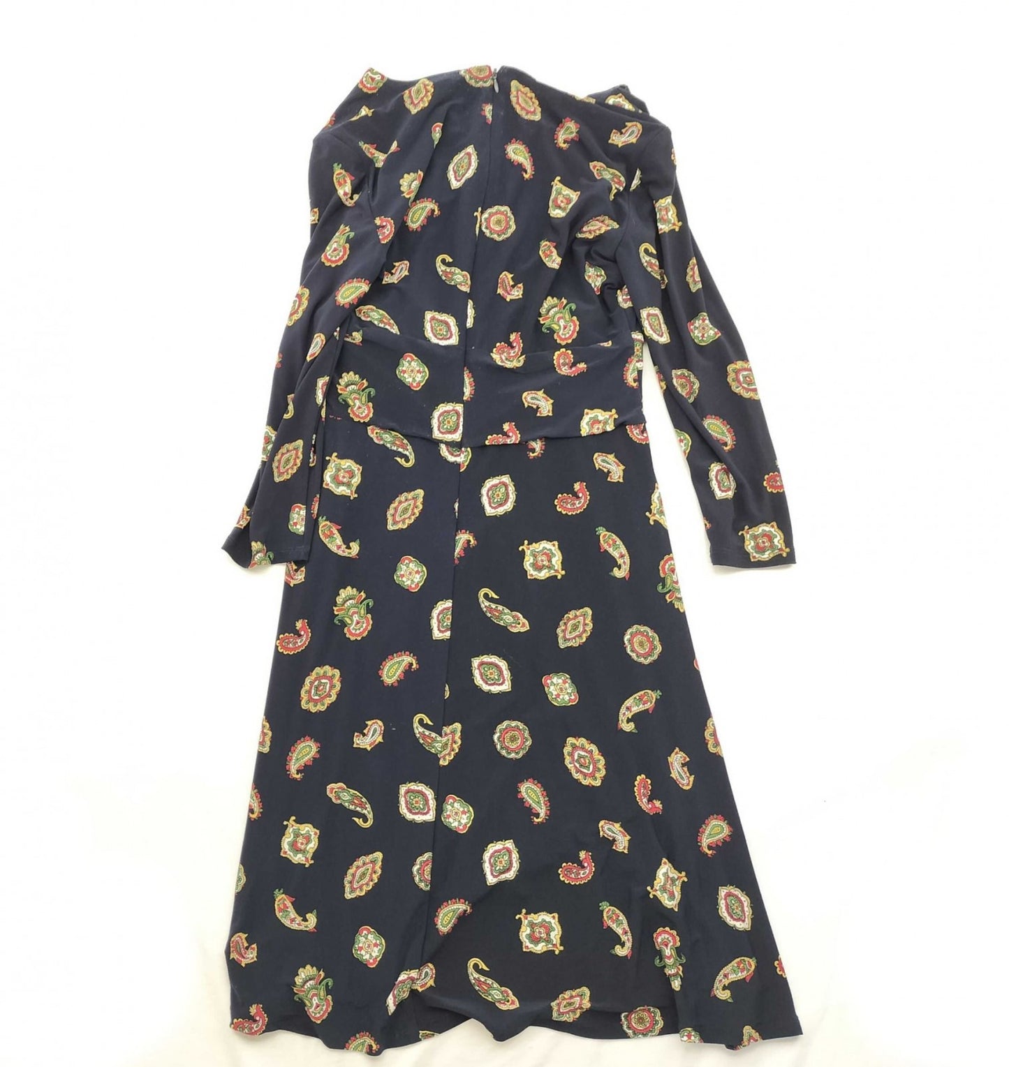 Lauren Ralph Lauren Women’s Paisley Dress Navy Long Sleeve Size 2