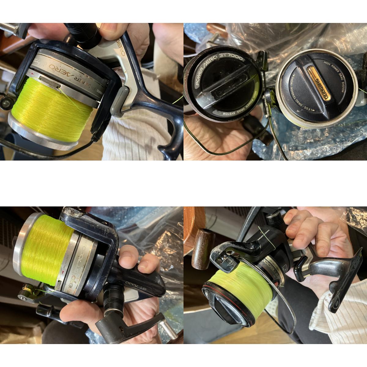 Shimano Power Aero GT7000 GT6000 Spinning Reels 2pcs Surf Fishing Tested