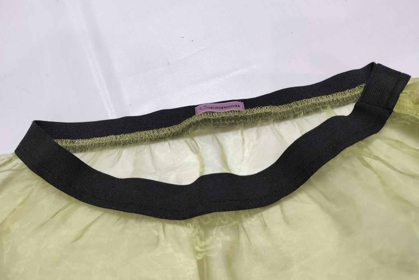UNDERCOVER Sheer Organza Skirt Green Side Zip Japan Size 1 Womens