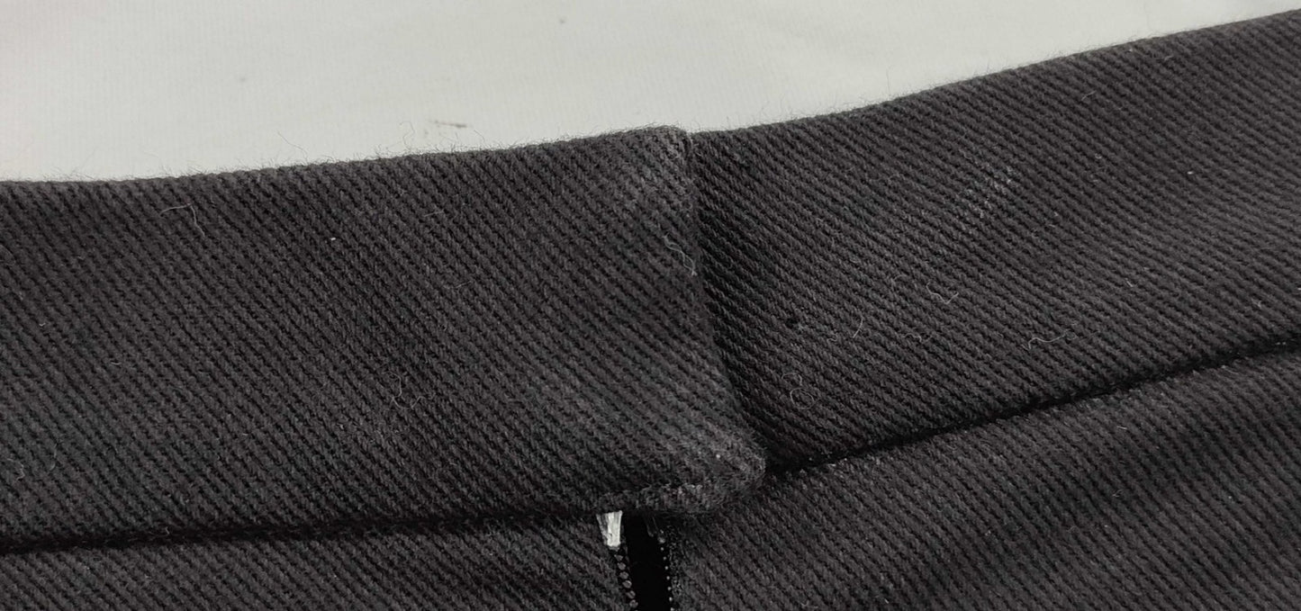 CHANEL Boutique Black Pencil Skirt Cotton Lycra Stretch Made in France Sz 35