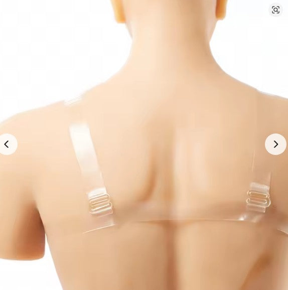 Silicone Body Shaping Pad 1000g Clear Strap Shapewear Insert Beige