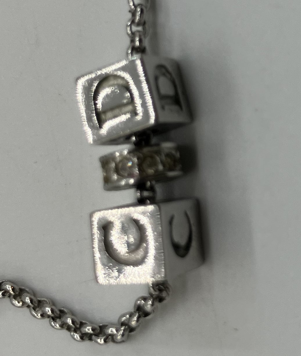 Christian Dior Necklace 43cm (16.93 inch) Silver Free Shipping 