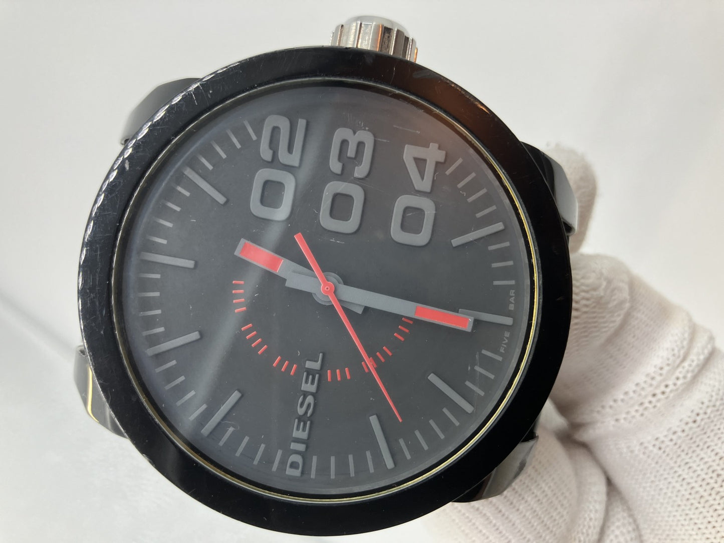 ディーセル 腕時計・メンズ・ケース幅63ｍｍ(2.48インチ) 腕周り１６ｃｍ 送料無料