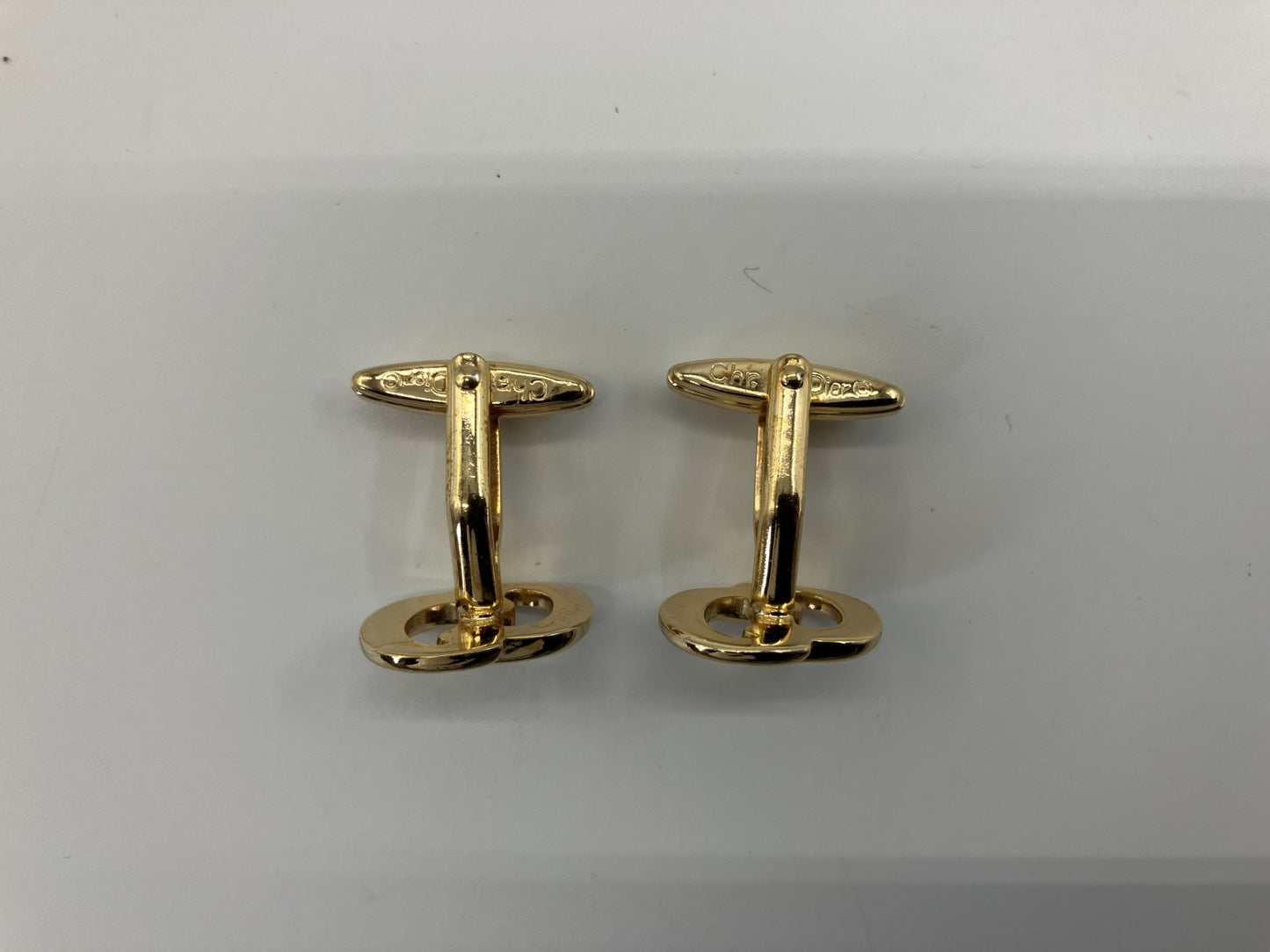 Christian Dior CD logo cufflinks gold free shipping 