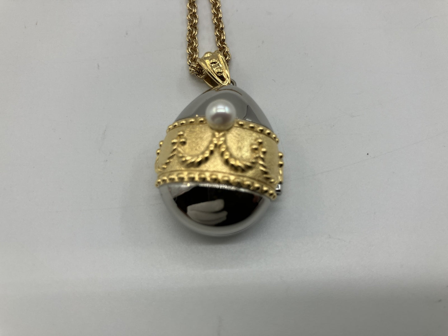 TASAKI Egg 1E20-2180 1P pearl pendant watch, case width 23mm, chain 60cm, with box,