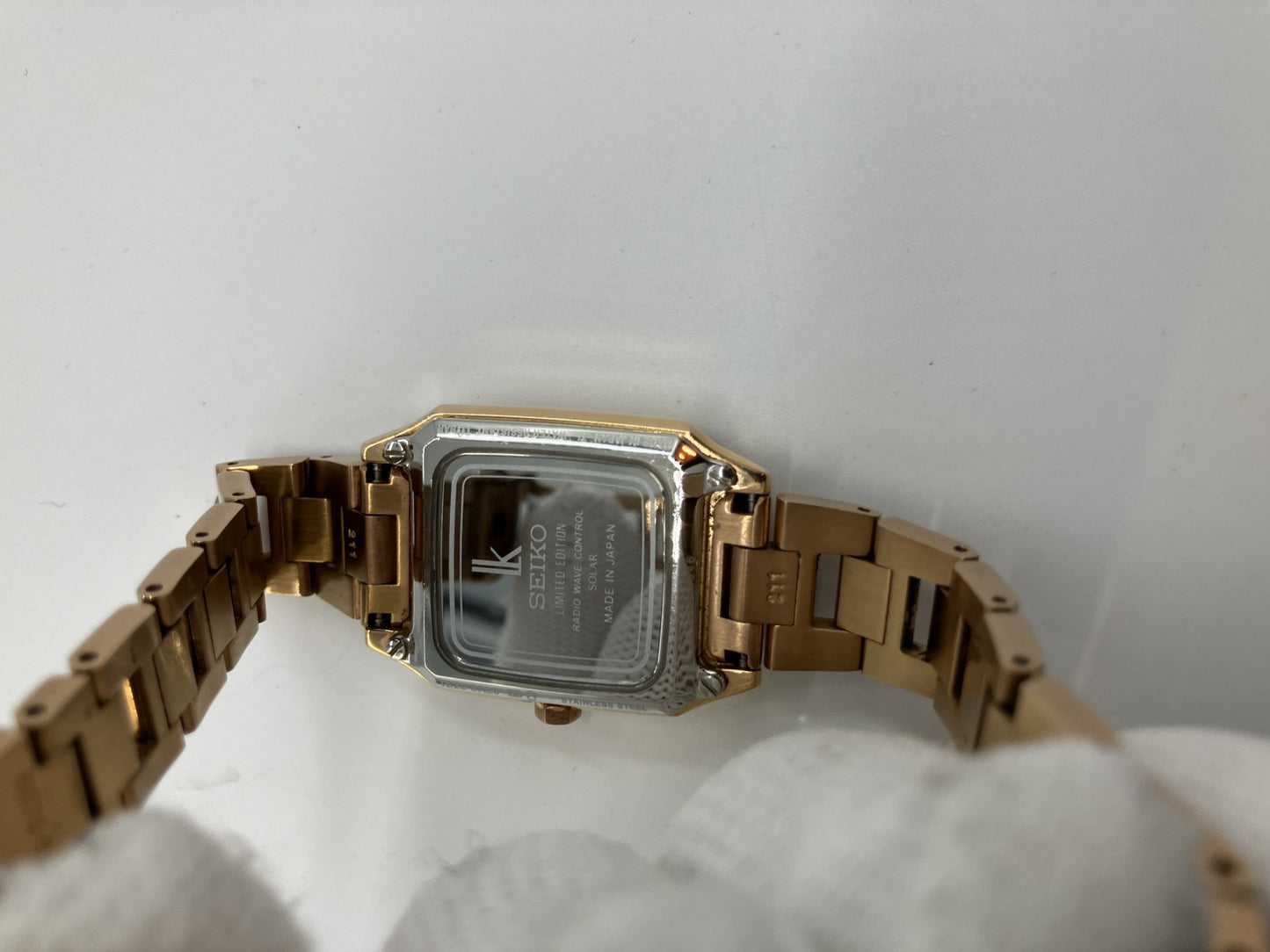 SEIKO LUKIO LUKIA 1B22-0AL0 electric wave solar wristwatch gold