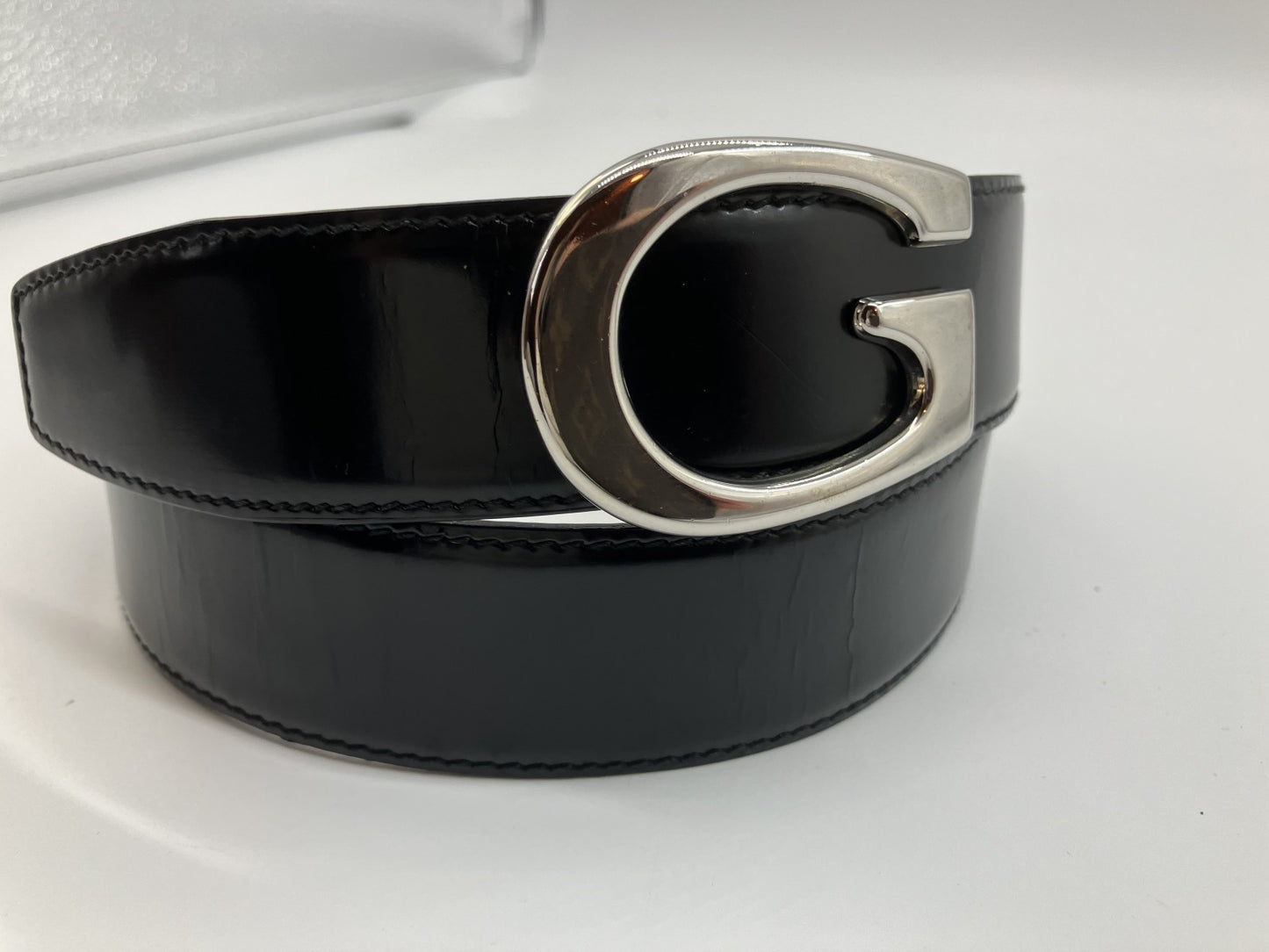 Ｇｕｃｃｉ グッチ ＧＧレザーベルト（Ｇバックル）全長９３ｃｍ 幅３．５ｃｍ 送料無料