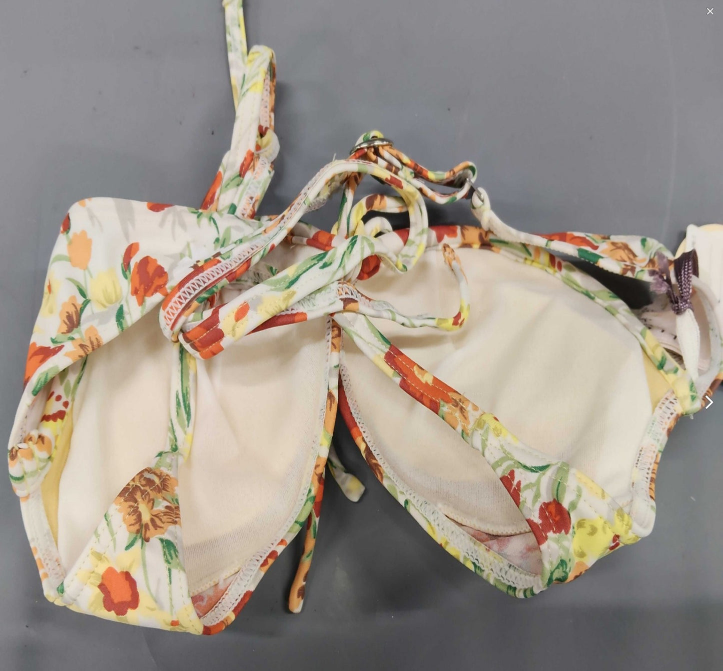 JILL STUART Swim Floral Bikini 3 Piece Set Cover Up Women's New Tagged