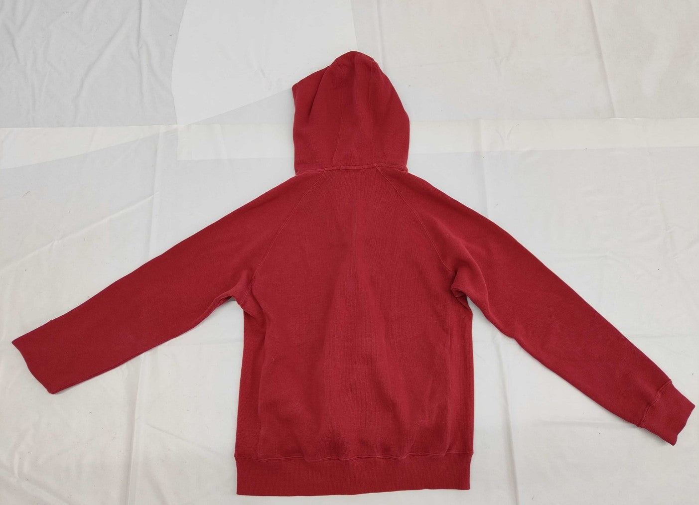 BURBERRY LONDON Hoodie Nova Check Hood Cotton Pullover Red Size L Mens