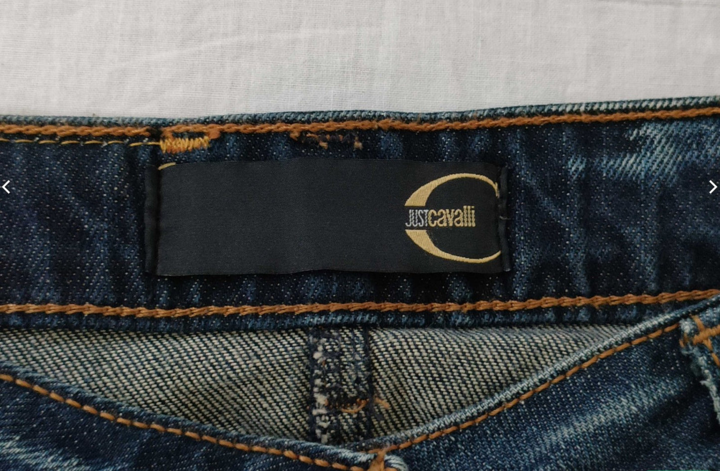 JUST cavalli Women's Bootcut Flare Jeans Blue Denim Size 26 IT40 Made in Tunisia