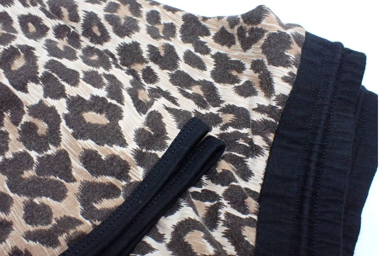 Dolce & Gabbana Leopard Print Leggings Pants Stretch Cropped Size L