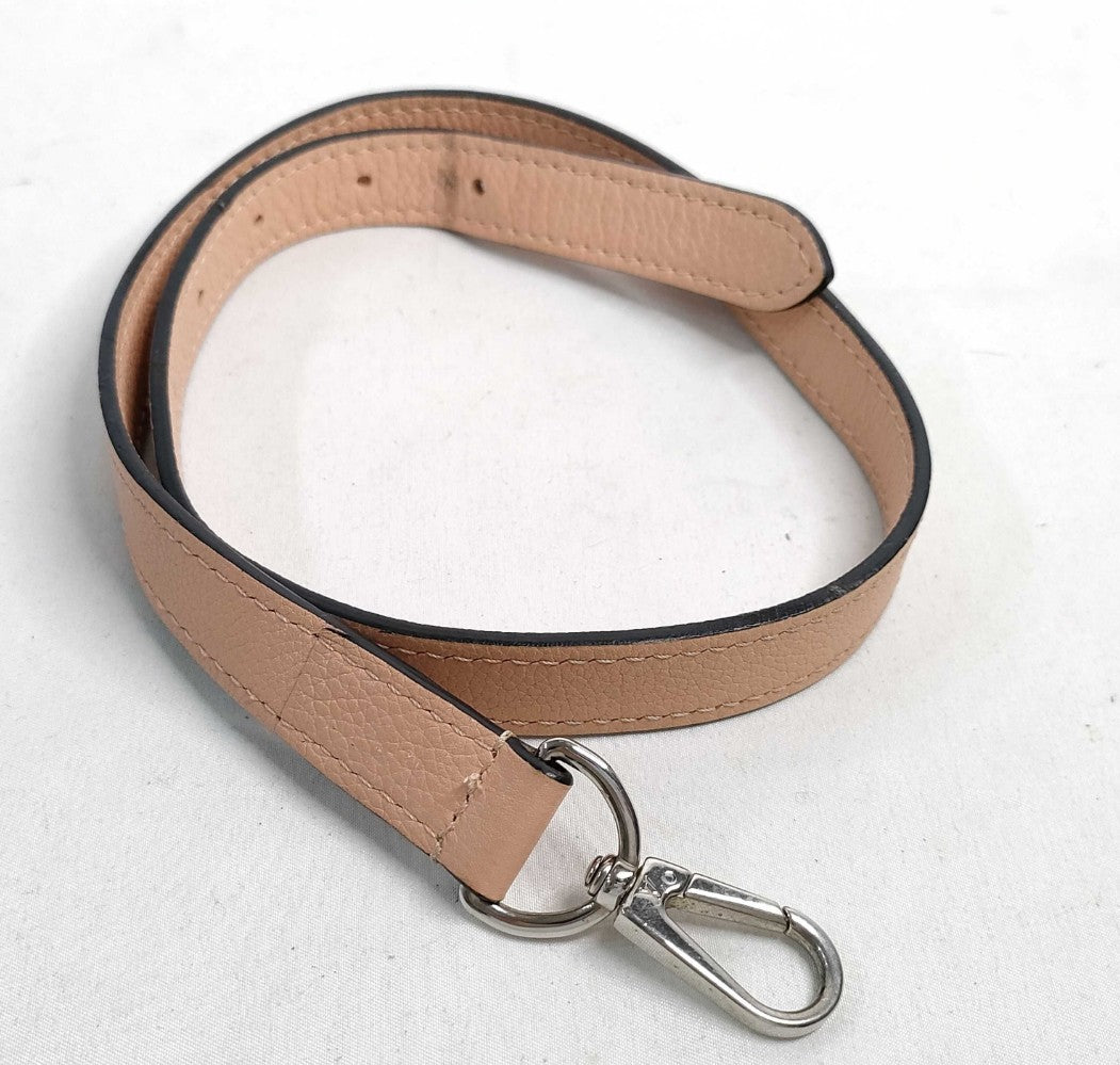 Louis Vuitton Leather Shoulder Strap Pink Silver Hardware 75cm Adjustable LV