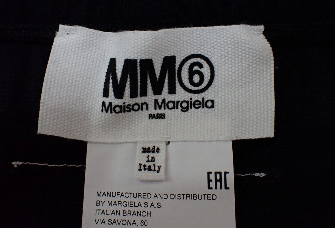 MM6 Maison Margiela S52KA0317 Black Leggings Pants Women's S Made in Italy