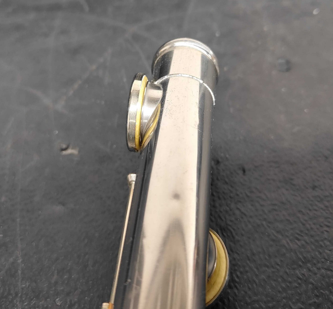 YAMAHA YFL-23 Silver Plated Flute Japan w/ Case Dent Present Untested