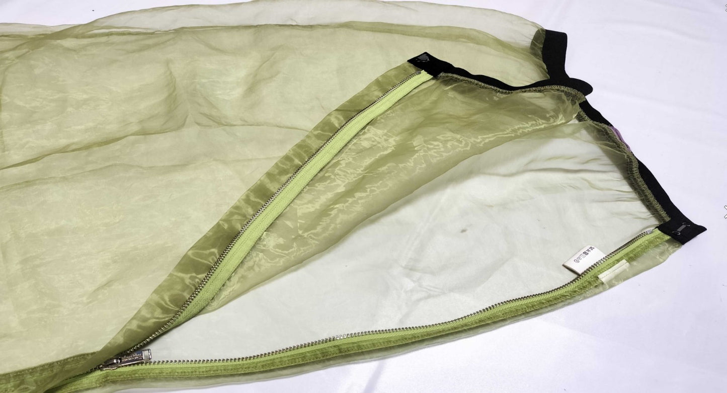 UNDERCOVER Sheer Organza Skirt Green Side Zip Japan Size 1 Womens