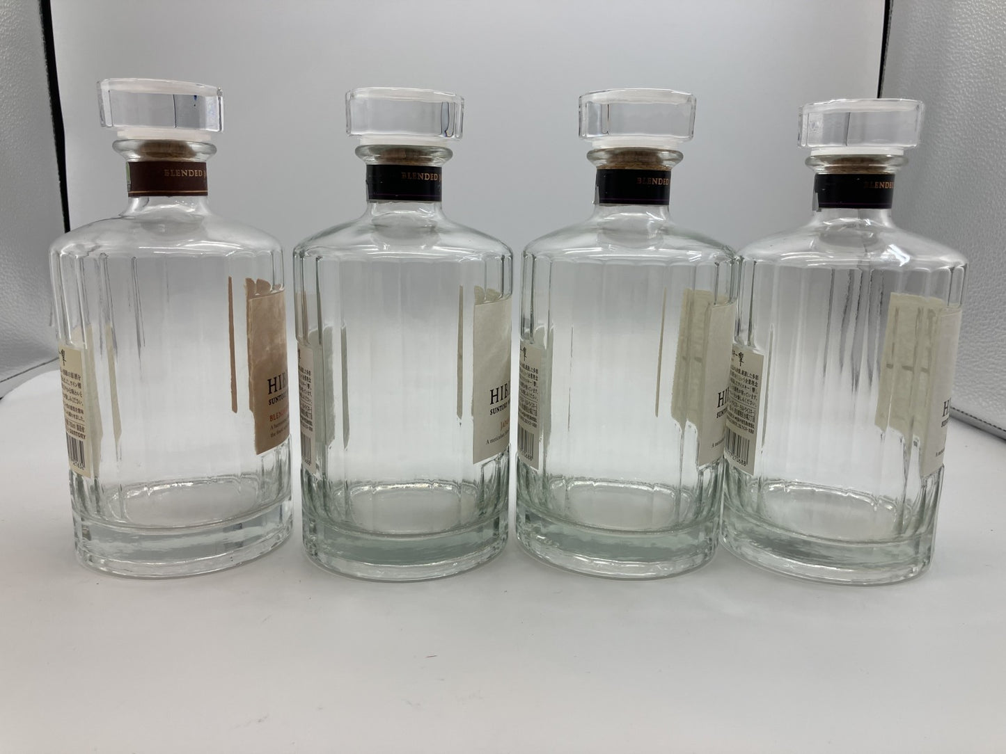Suntory Hibiki Empty Bottle White Tag Brown Tag 4-piece Set Height 20cm