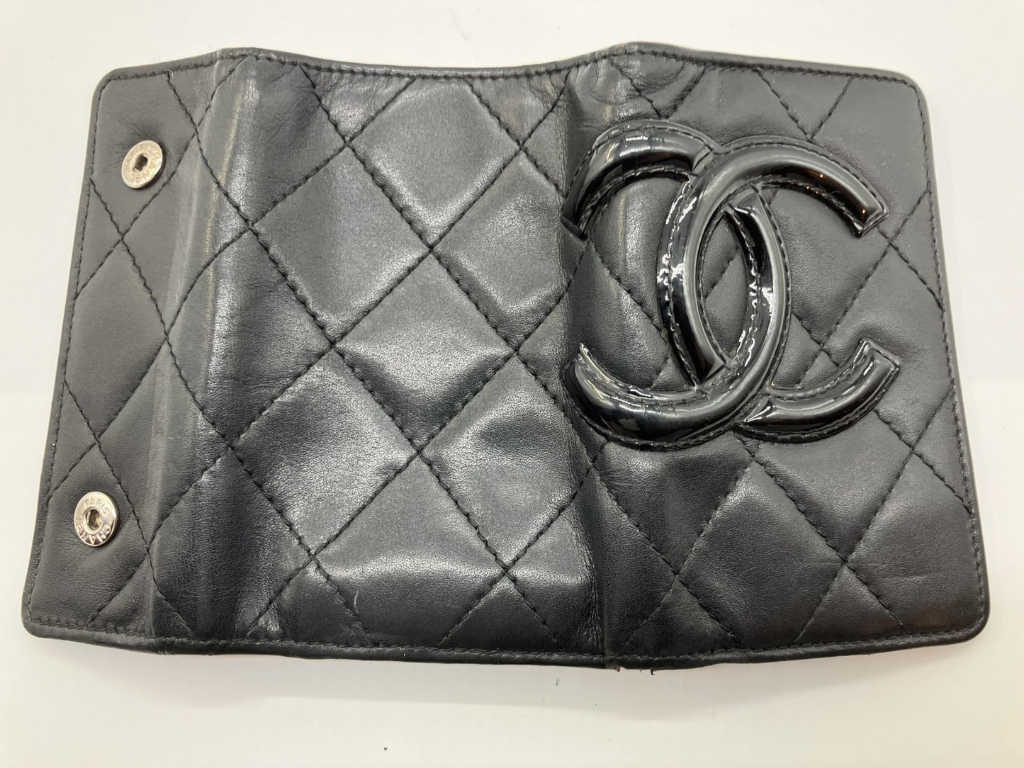 CHANEL Cambon 6-Ring Key Case Black & Pink
