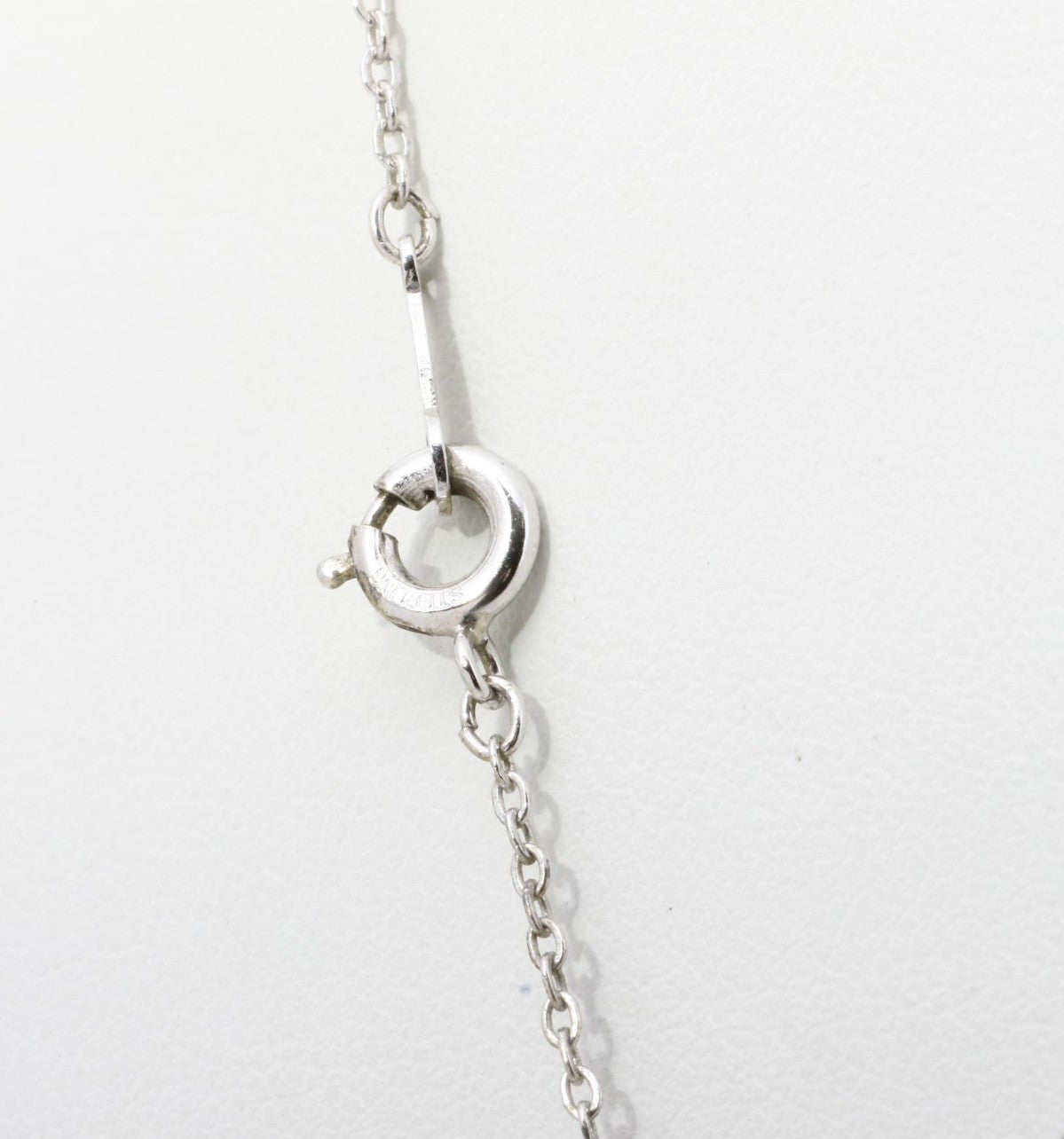 MIKIMOTO Silver Cross Pendant Necklace Cultured Pearl 4.1mm Chain 40cm Authentic