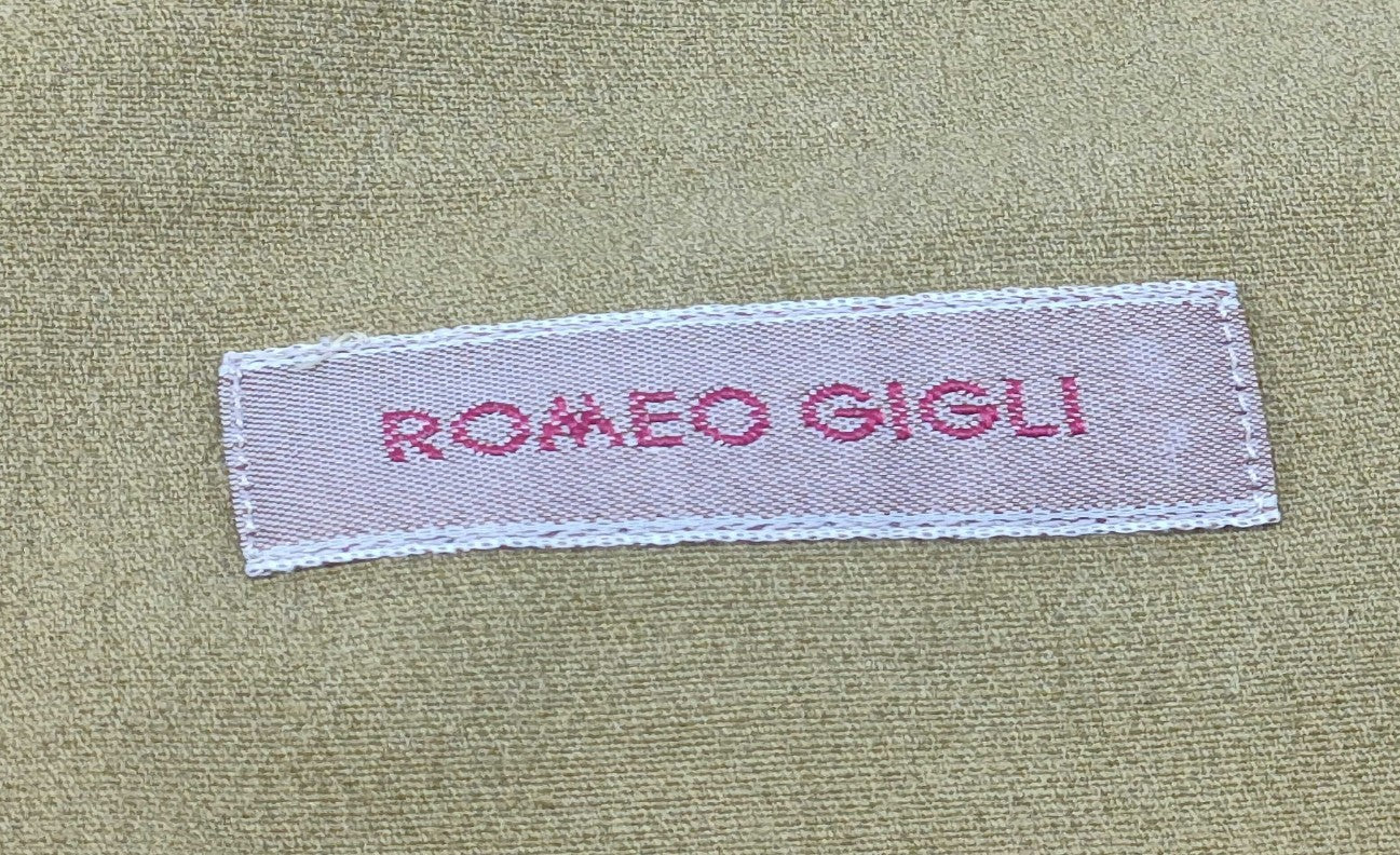 ROMEO GIGLI Italy High Waist Tapered Pants Camel Stretch Designer Women's