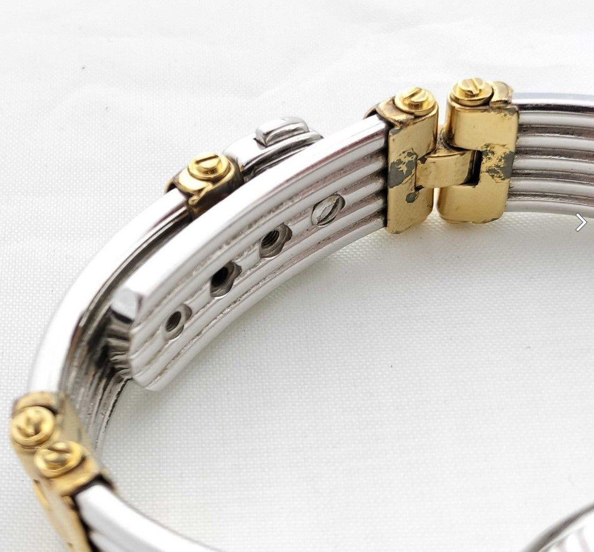 LEONARD 7424 Women's Quartz Watch Date Bangle Bracelet Swiss Made Working
