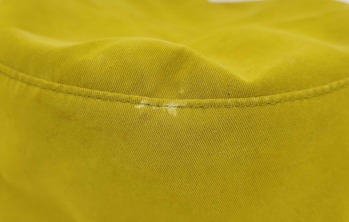 HERMES Bucket Hat Yellow Size 58 Made in France Polyester Nylon