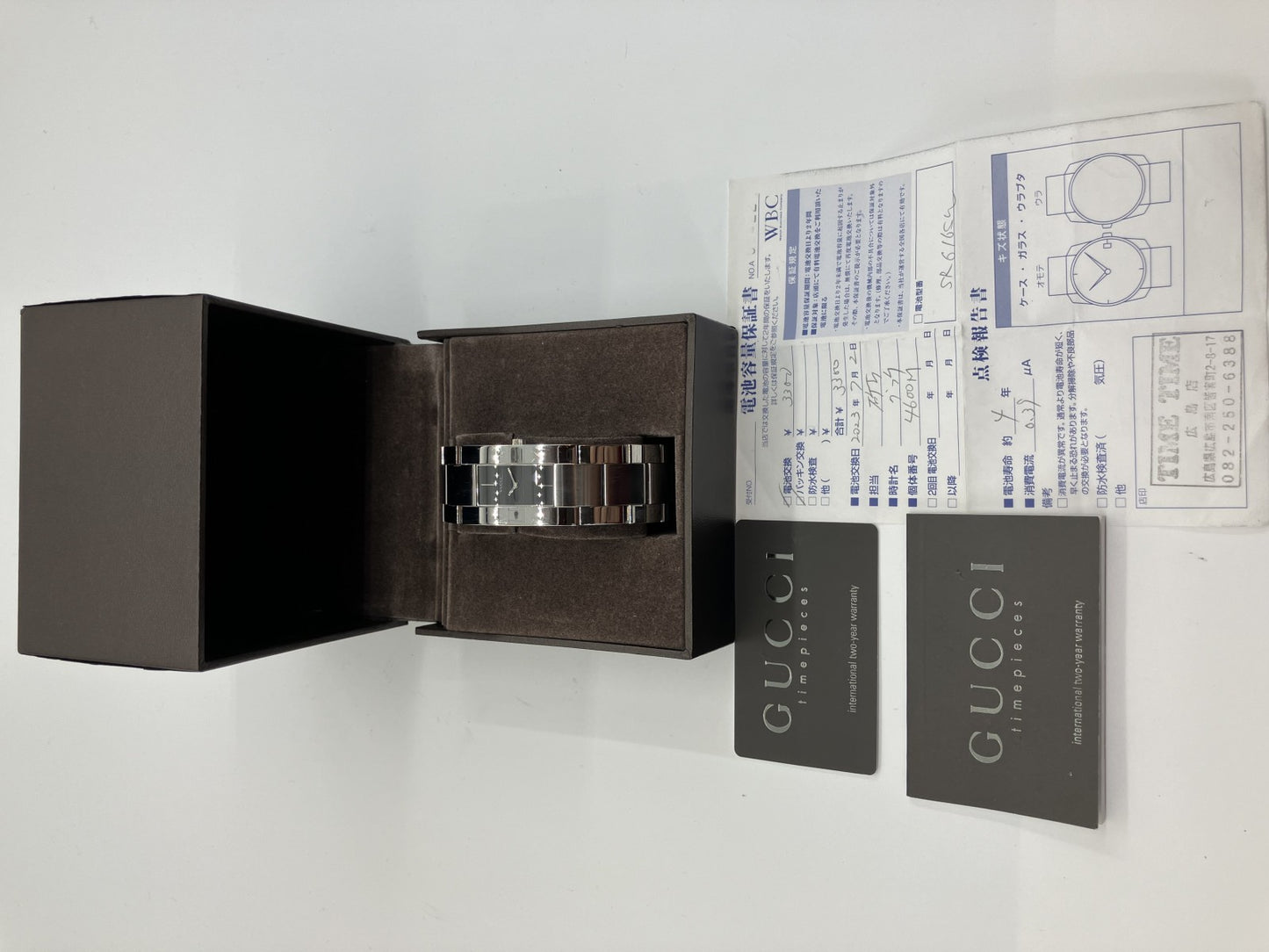 Gucci Men's 4600M Silver Quartz Wristwatch Case Width 23mm Wrist Circumference 16.5cm Boxed Square