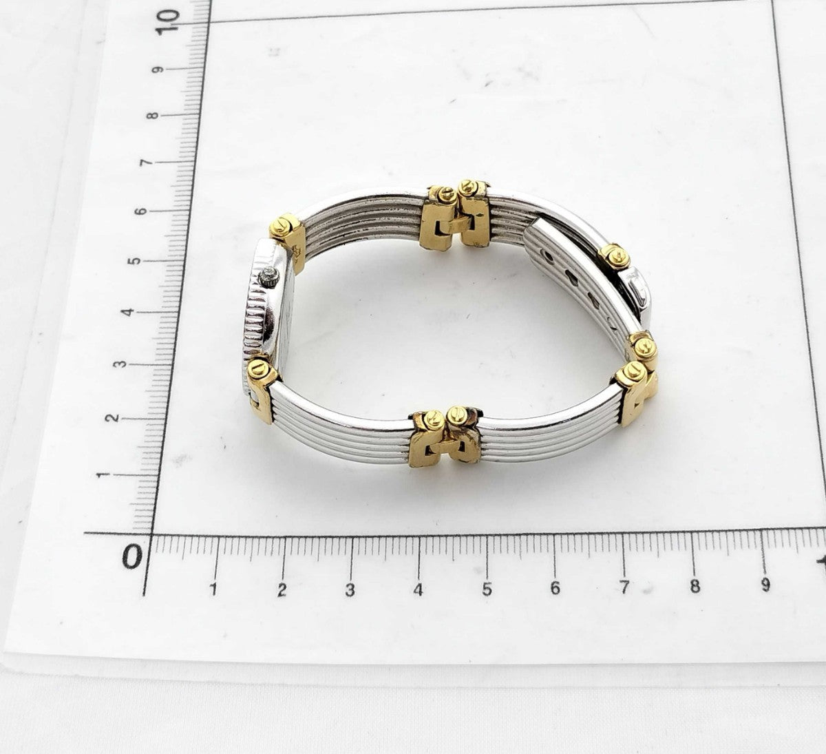 LEONARD 7424 Women's Quartz Watch Date Bangle Bracelet Swiss Made Working