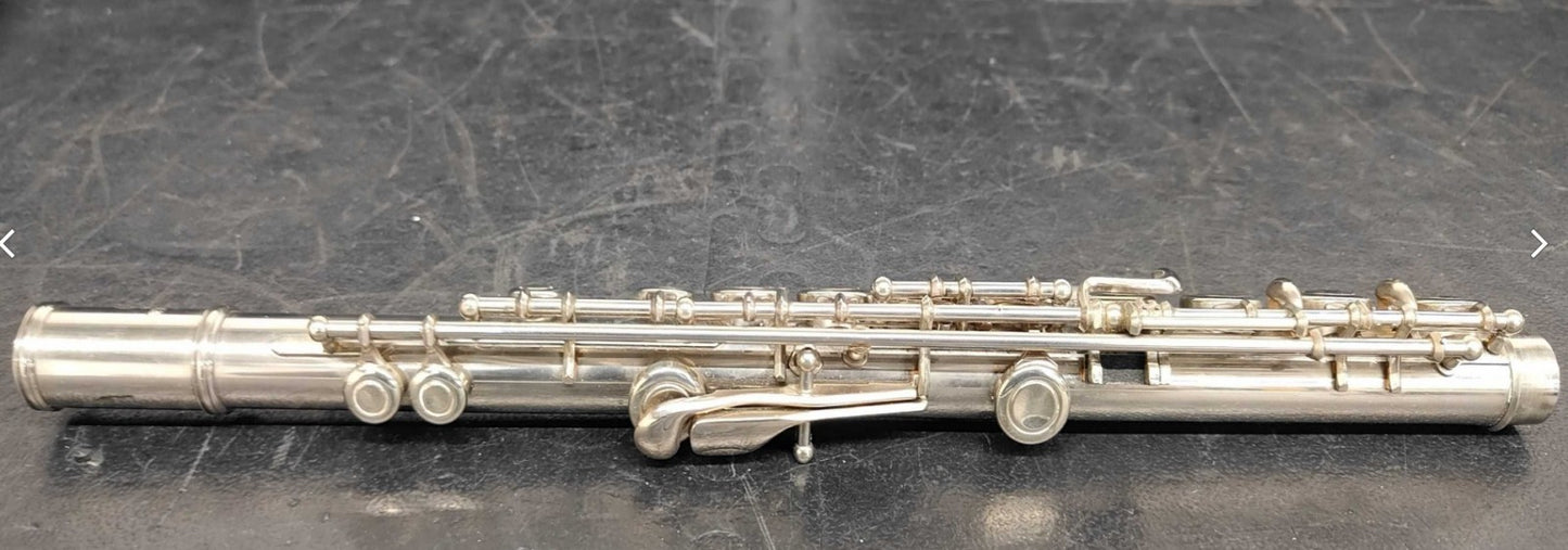 YAMAHA YFL-23 Silver Plated Flute Japan w/ Case Dent Present Untested