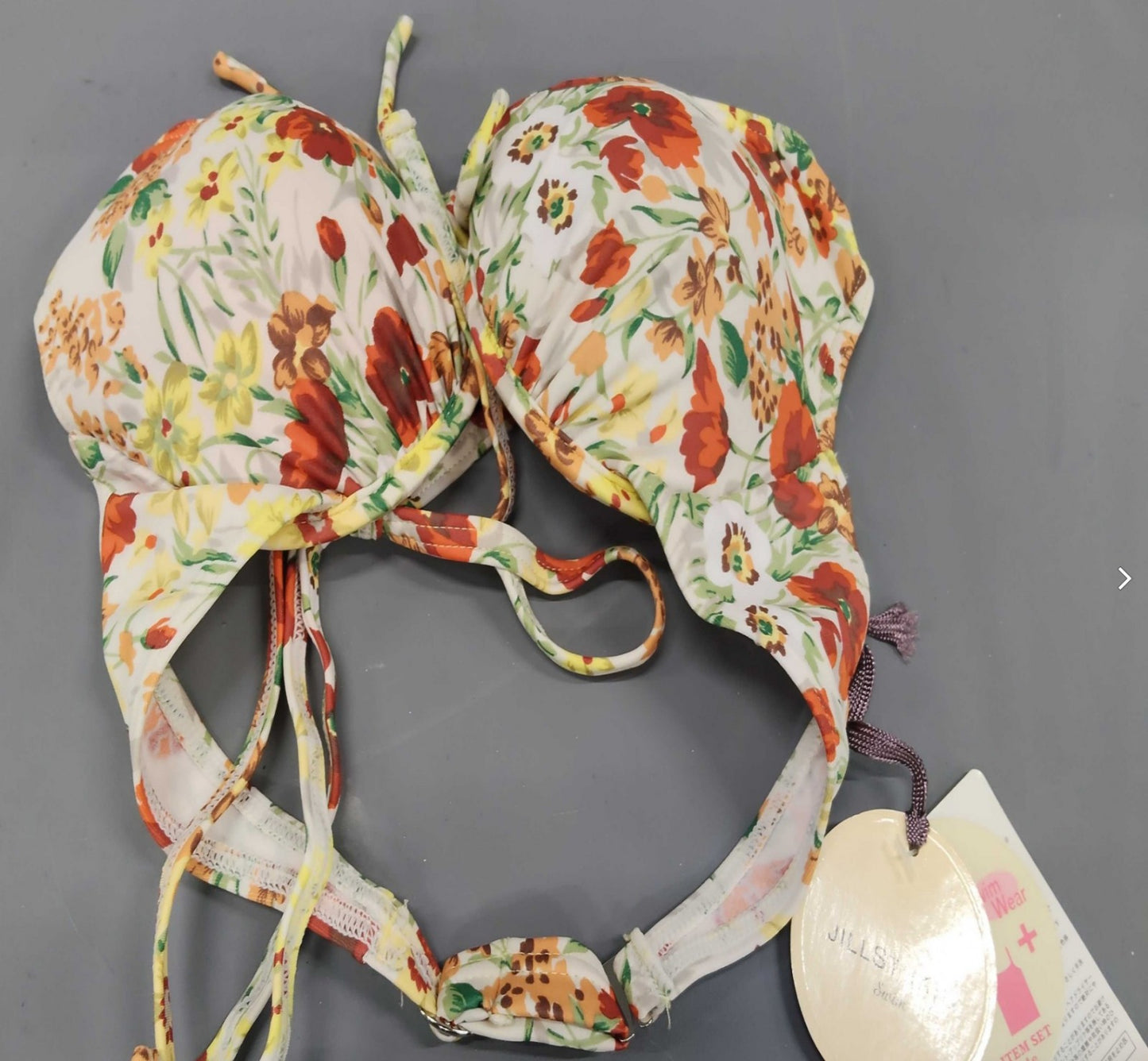 JILL STUART Swim Floral Bikini 3 Piece Set Cover Up Women's New Tagged
