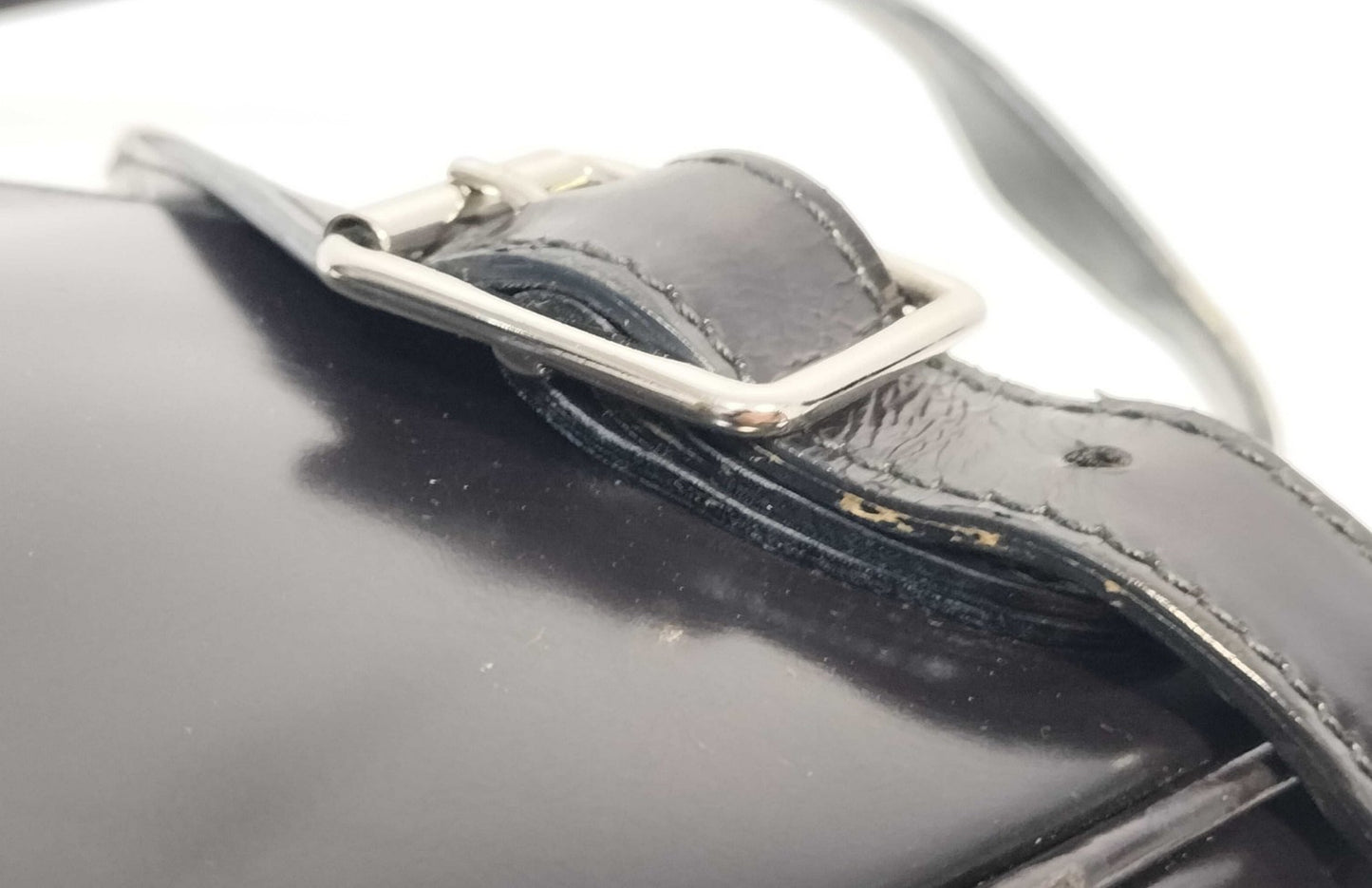 GUCCI Bamboo Backpack Black Nylon Leather Drawstring Bag Vintage